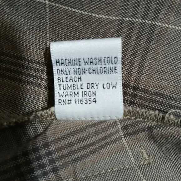 Talbots Women 14 Brown Plaid 100% Cotton V Neck Blazer Office Business - Picture 9 of 12